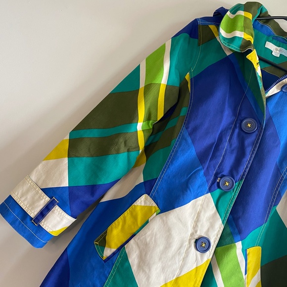 Boden Multicolor Plaid Coat - Picture 4 of 9